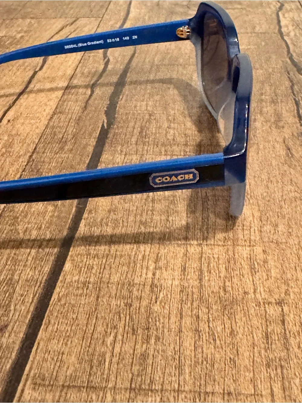 Coach Blue Gradient Square Sunglasses